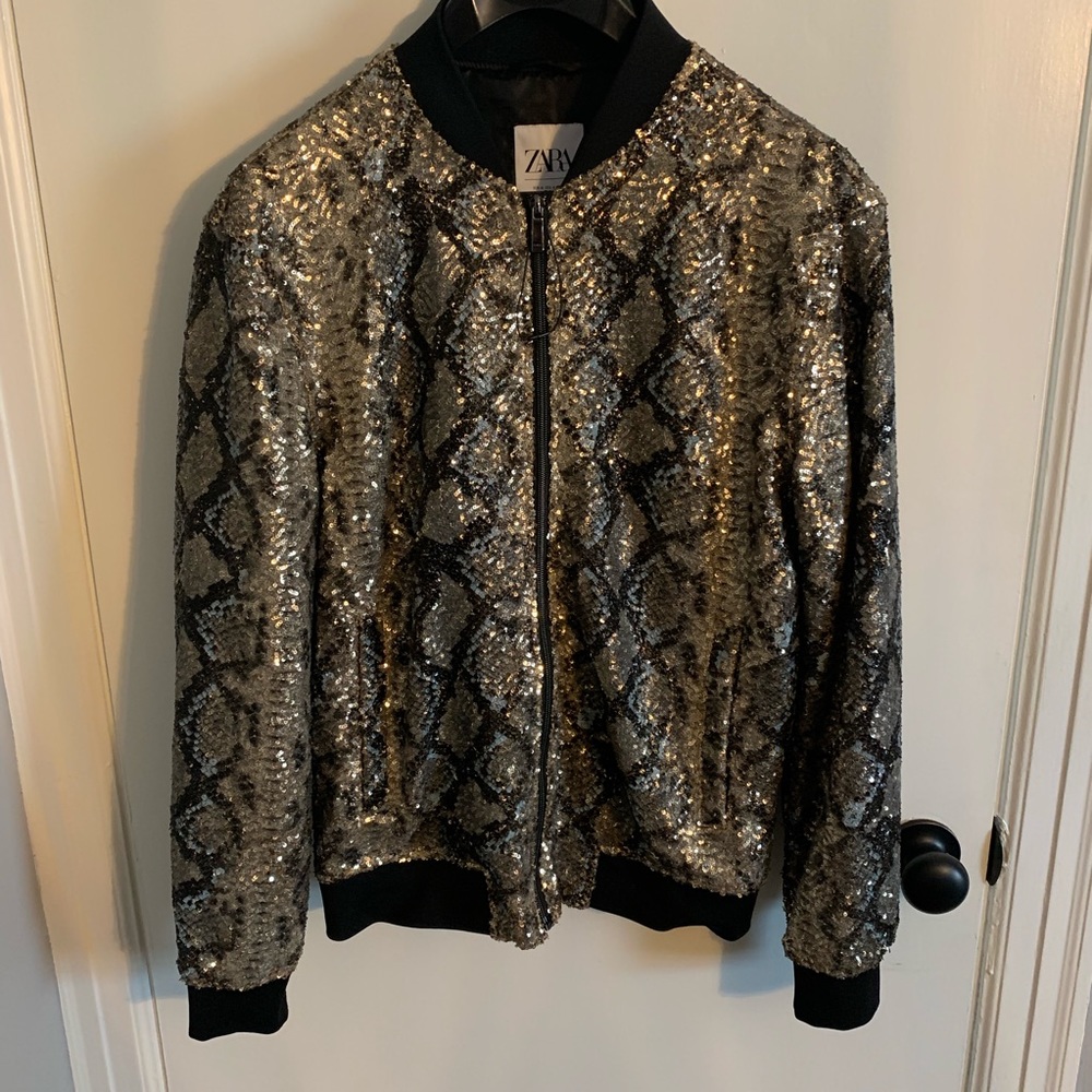 Sequin Zara men Bomber Jacket